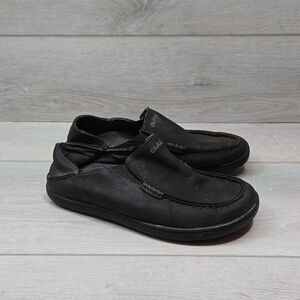 Olukai Kids Moloa Boys K Leather Loafer Slip on shoes sz K1